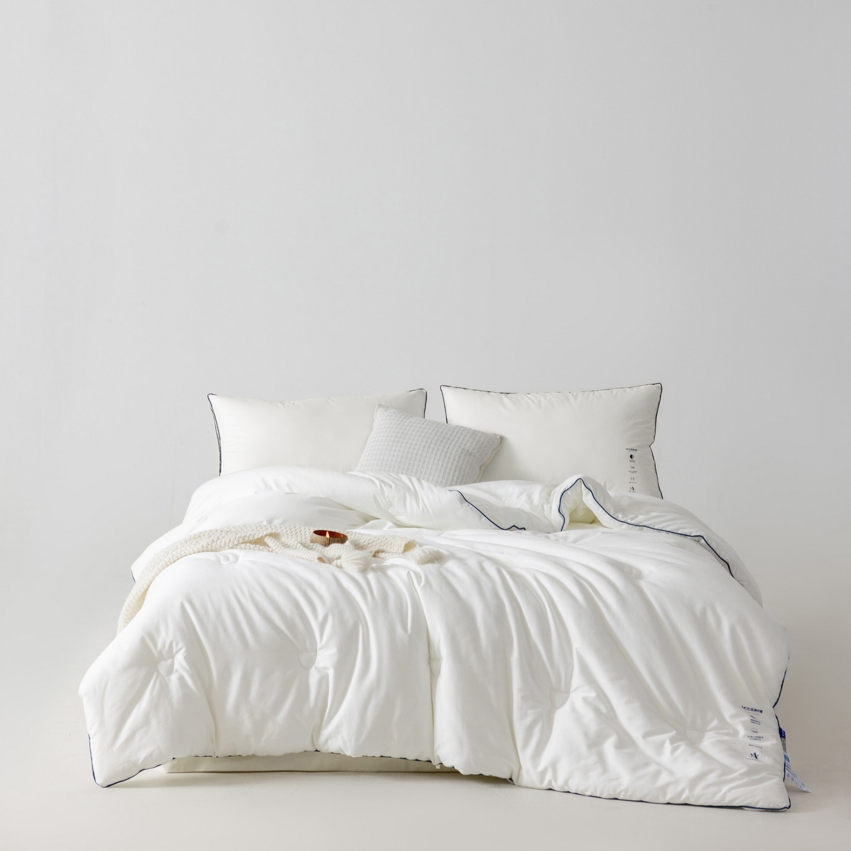 91家纺网 家纺一手货源 找家纺 （总）CINNY馨宜 2025新款MOS洁净纤维低致敏抗菌防螨长绒棉冬被春秋被子被芯 全棉冬被 抗菌冬被