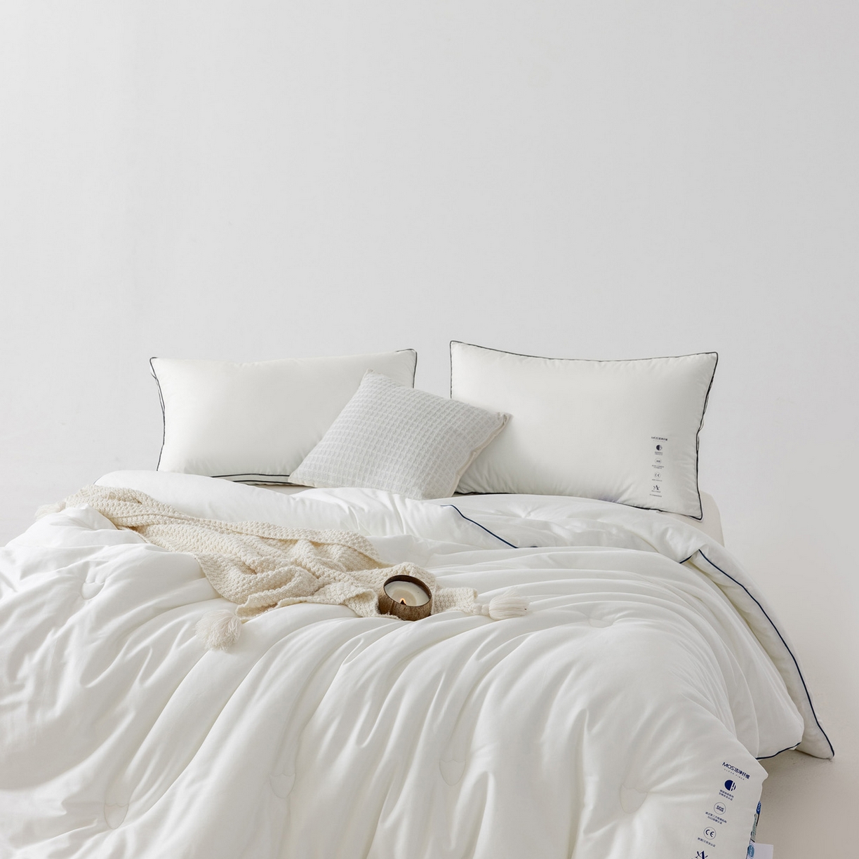 91家纺网 家纺一手货源 找家纺 （总）CINNY馨宜 2025新款MOS洁净纤维低致敏抗菌防螨长绒棉冬被春秋被子被芯 全棉冬被 抗菌冬被