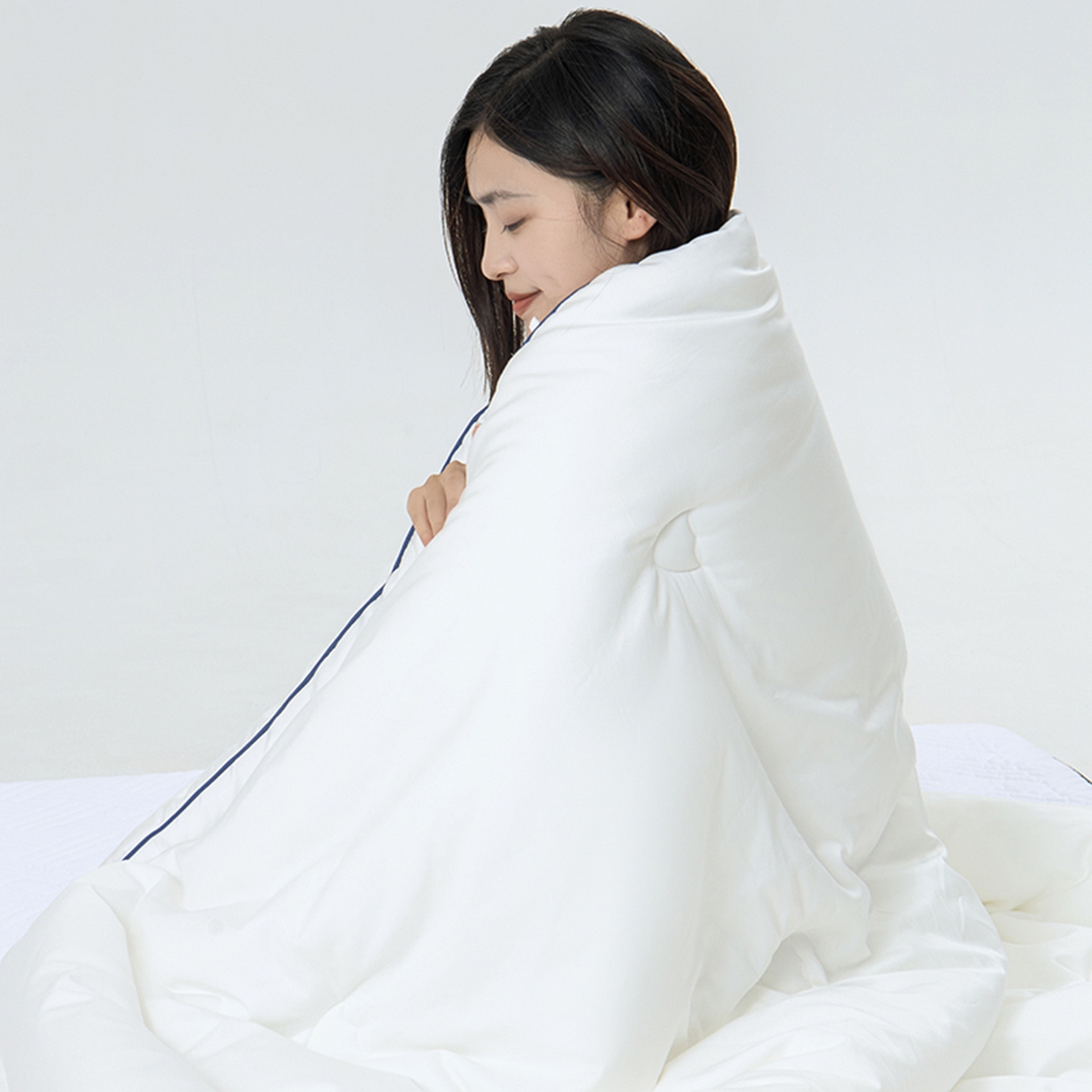 91家纺网 家纺一手货源 找家纺 （总）CINNY馨宜 2025新款MOS洁净纤维低致敏抗菌防螨长绒棉冬被春秋被子被芯 全棉冬被 抗菌冬被