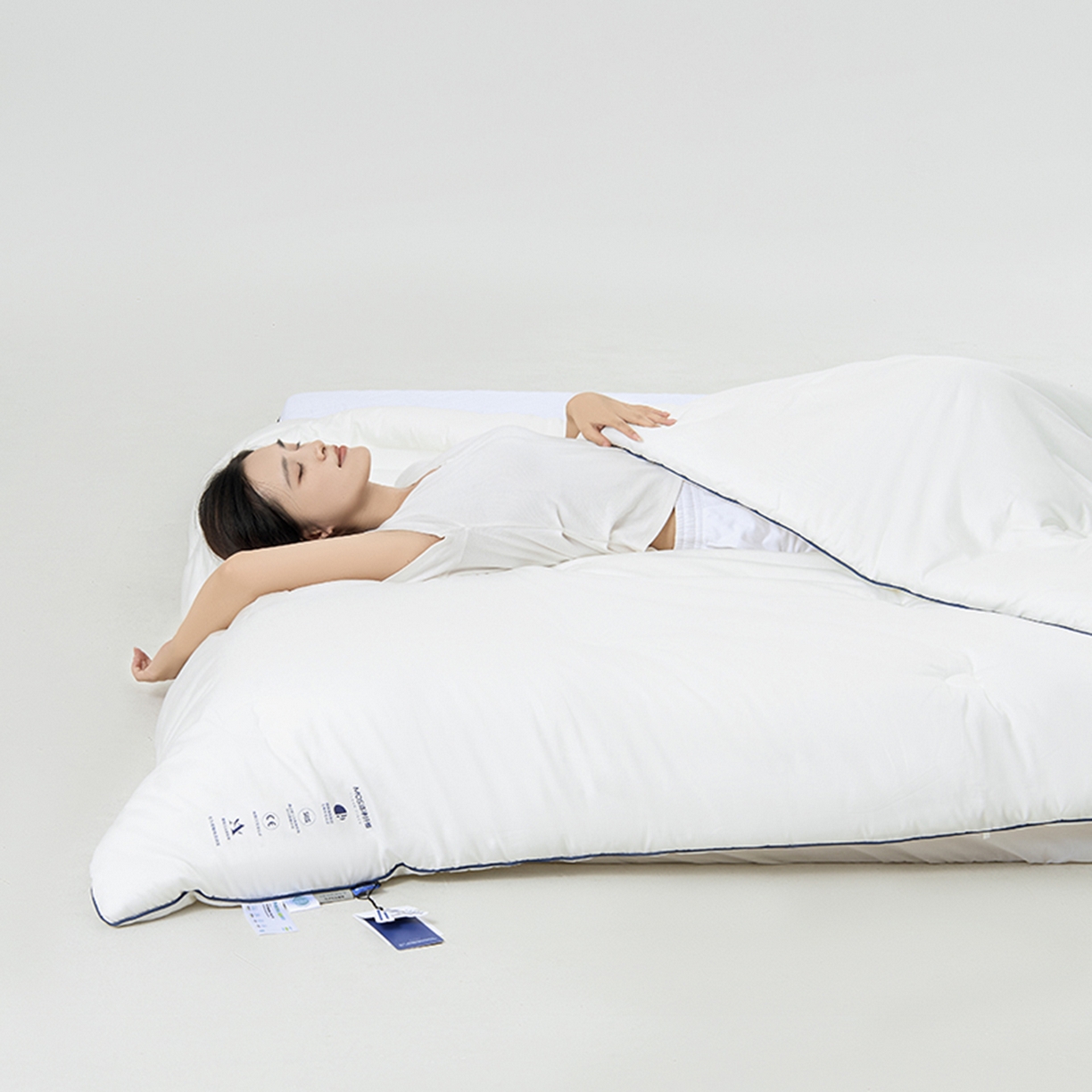 91家纺网 家纺一手货源 找家纺 （总）CINNY馨宜 2025新款MOS洁净纤维低致敏抗菌防螨长绒棉冬被春秋被子被芯 全棉冬被 抗菌冬被