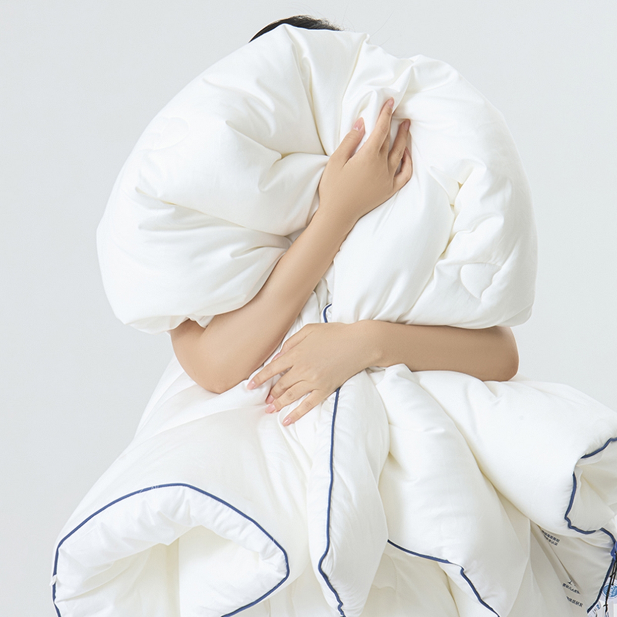 91家纺网 家纺一手货源 找家纺 （总）CINNY馨宜 2025新款MOS洁净纤维低致敏抗菌防螨长绒棉冬被春秋被子被芯 全棉冬被 抗菌冬被