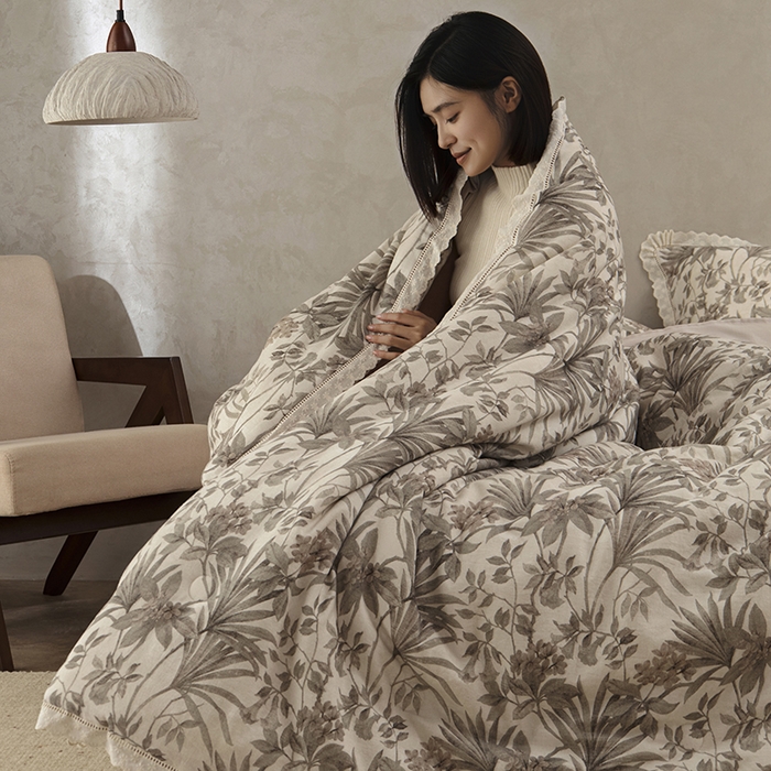 91家纺网 家纺一手货源 找家纺 （总）馨宜 2025水柔砂洗全棉大豆被（免套被套）二合一五件套 全棉冬被春秋被子母被纤维被春秋被四件套