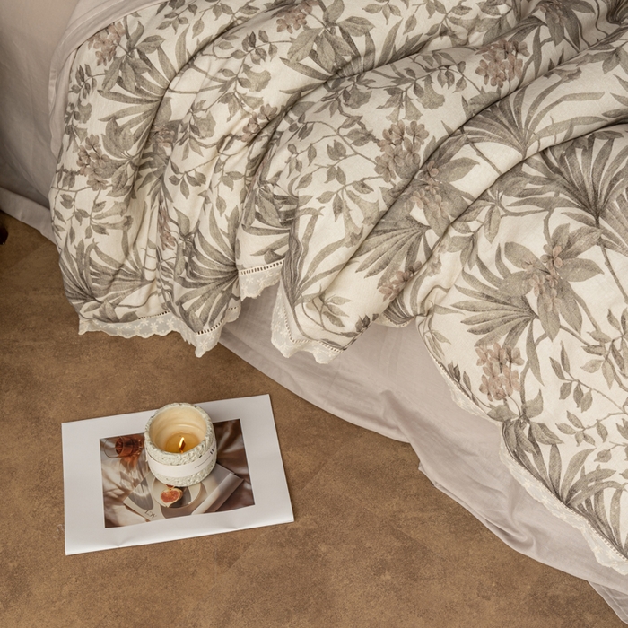 91家纺网 家纺一手货源 找家纺 CINNY馨宜 2025新款全棉水柔砂洗可水洗二合一五件套（免套被套）大豆被冬被春秋被子母被 巴黎午后