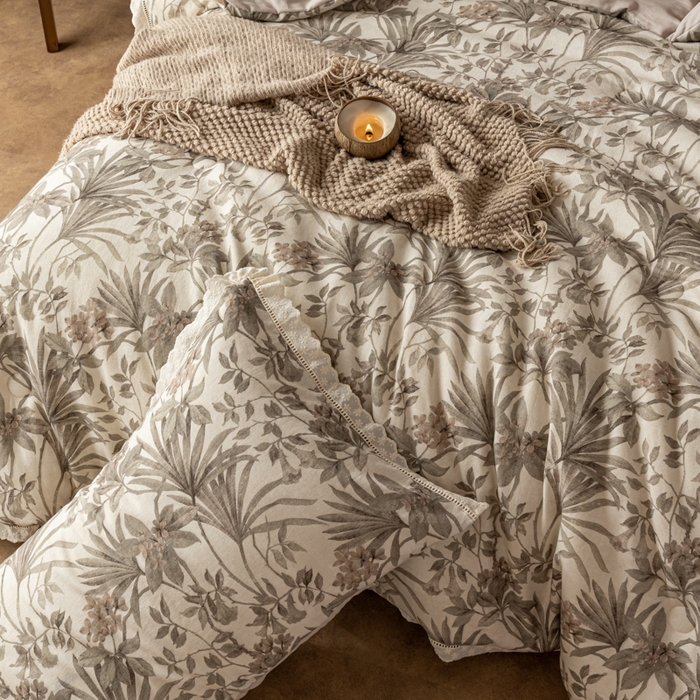 91家纺网 家纺一手货源 找家纺 CINNY馨宜 2025新款全棉水柔砂洗可水洗二合一五件套（免套被套）大豆被冬被春秋被子母被 巴黎午后