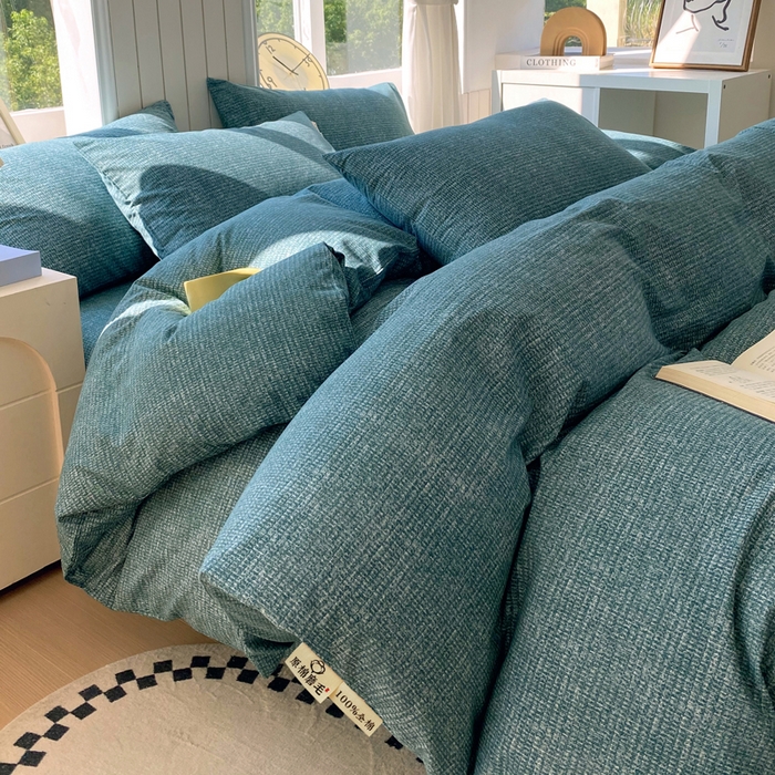 91家纺网 家纺一手货源 找家纺 （总）春皖家纺 2025新款原棉磨毛四件套-风格一