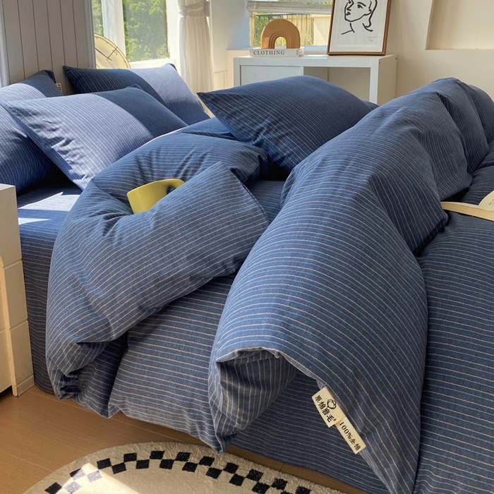 91家纺网 家纺一手货源 找家纺 （总）春皖家纺 2025新款原棉磨毛四件套-风格一