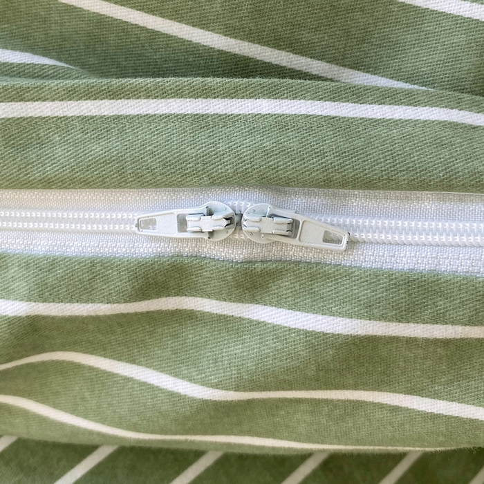 91家纺网 家纺一手货源 找家纺 春皖家纺 2025新款原棉磨毛四件套-风格一 艾绿条