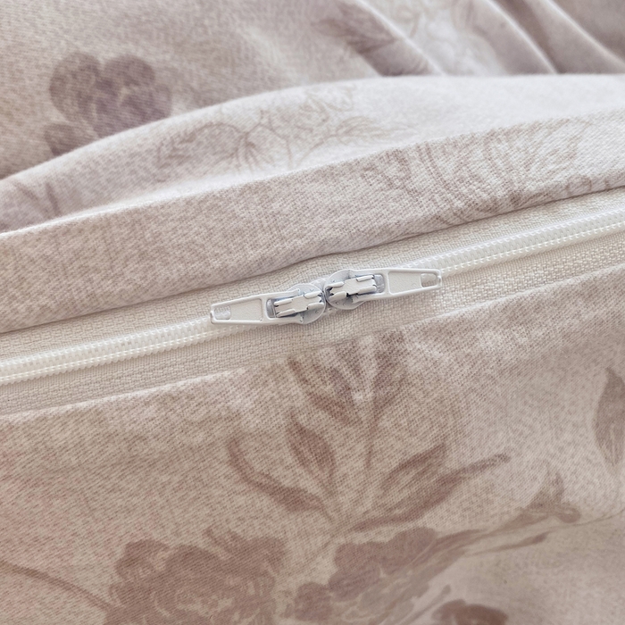 91家纺网 家纺一手货源 找家纺 春皖家纺 2025新款原棉磨毛四件套-风格一 花庭悦舞