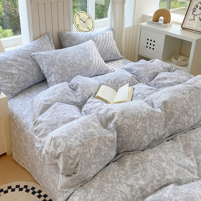 91家纺网 家纺一手货源 找家纺 春皖家纺 2026新款原棉磨毛四件套-风格一 恋影春天