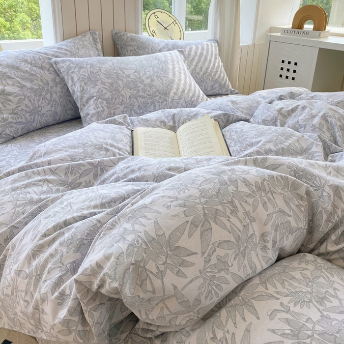 91家纺网 家纺一手货源 找家纺 春皖家纺 2026新款原棉磨毛四件套-风格一 恋影春天