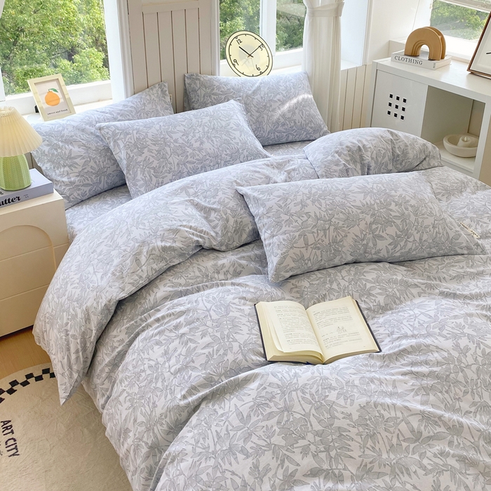 91家纺网 家纺一手货源 找家纺 春皖家纺 2026新款原棉磨毛四件套-风格一 恋影春天