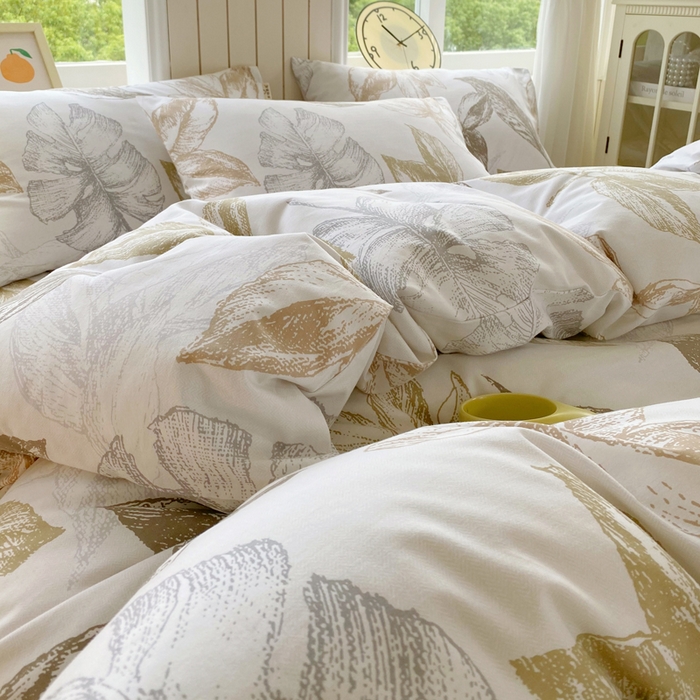 91家纺网 家纺一手货源 找家纺 春皖家纺 2025新款原棉磨毛四件套-风格一 留香