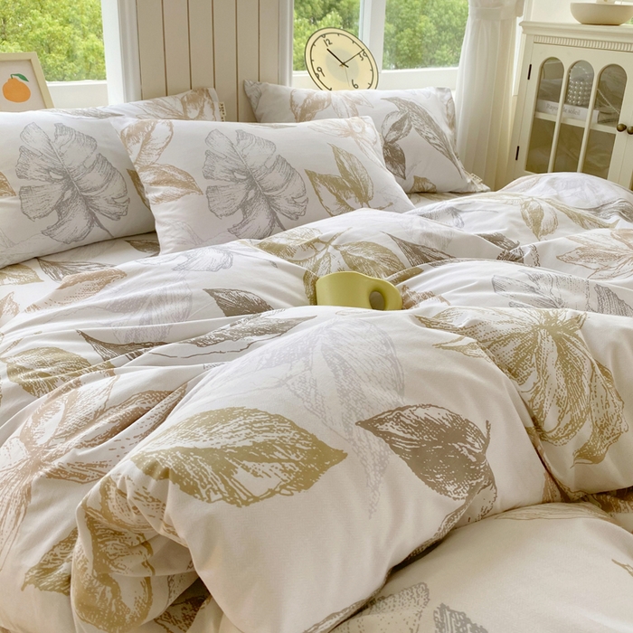 91家纺网 家纺一手货源 找家纺 春皖家纺 2025新款原棉磨毛四件套-风格一 留香