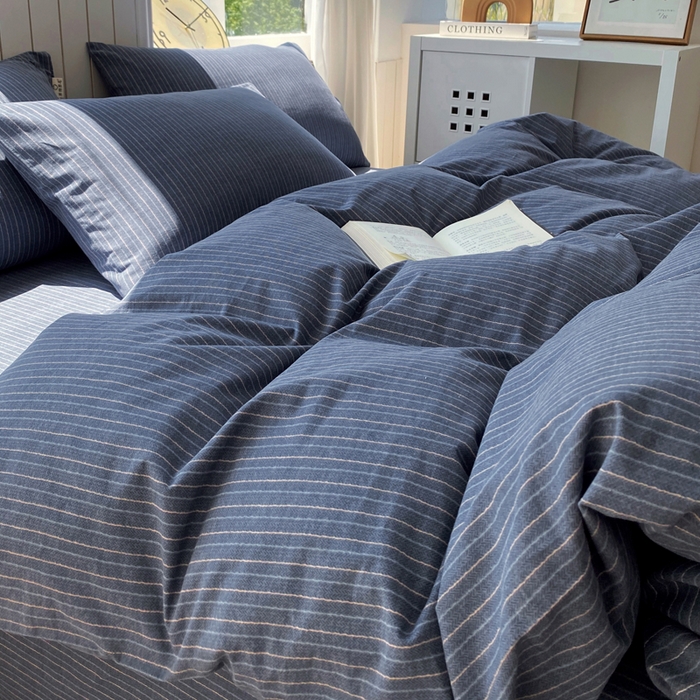 91家纺网 家纺一手货源 找家纺 春皖家纺 2025新款原棉磨毛四件套-风格一 梦蓝图