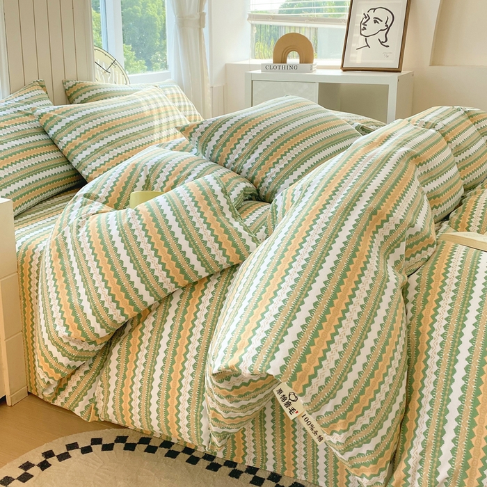 春皖家纺 2025新款原棉磨毛四件套-风格一 拿坡里