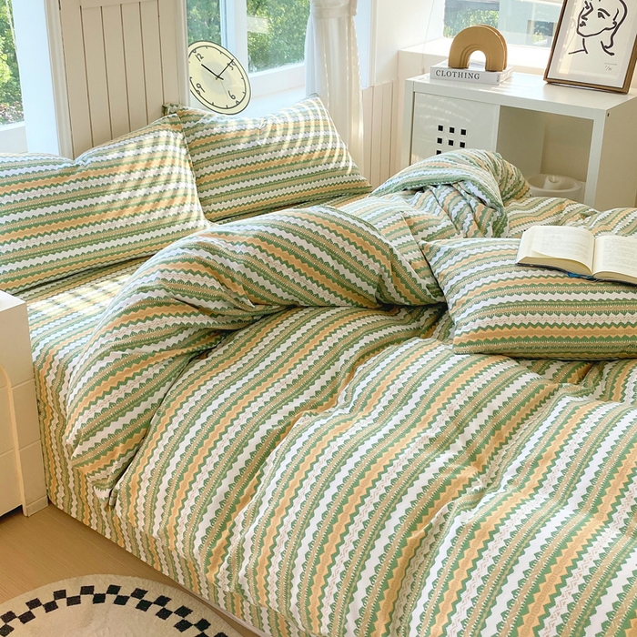 91家纺网 家纺一手货源 找家纺 春皖家纺 2025新款原棉磨毛四件套-风格一 拿坡里