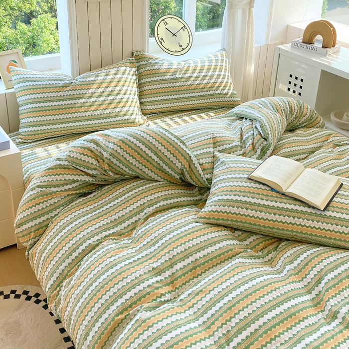 91家纺网 家纺一手货源 找家纺 春皖家纺 2025新款原棉磨毛四件套-风格一 拿坡里