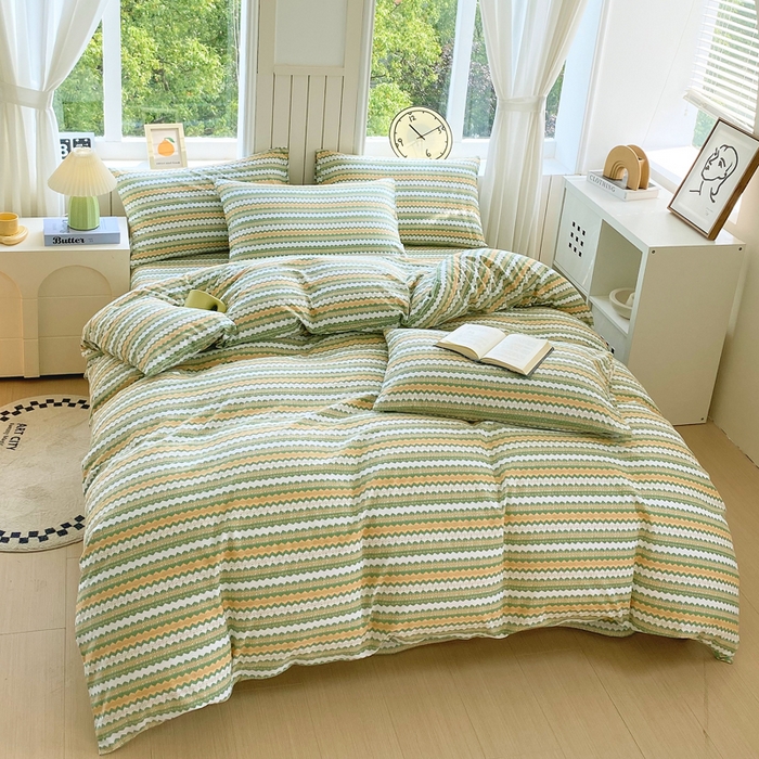 91家纺网 家纺一手货源 找家纺 春皖家纺 2025新款原棉磨毛四件套-风格一 拿坡里