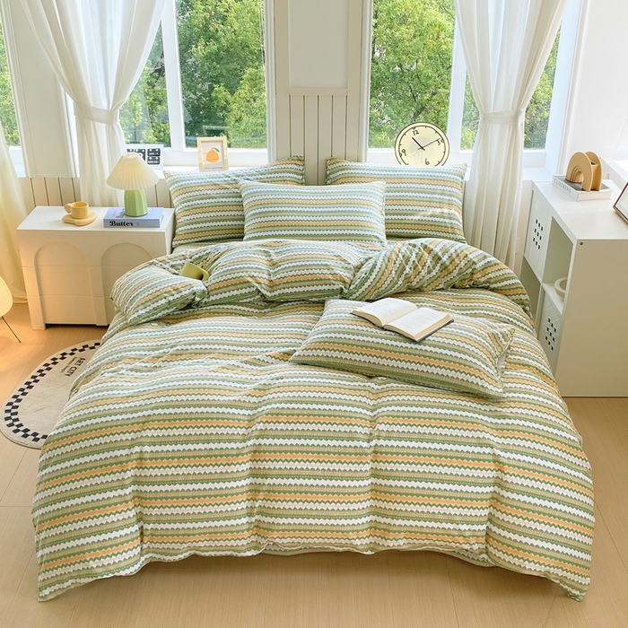 91家纺网 家纺一手货源 找家纺 春皖家纺 2025新款原棉磨毛四件套-风格一 拿坡里