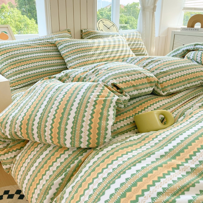 91家纺网 家纺一手货源 找家纺 春皖家纺 2025新款原棉磨毛四件套-风格一 拿坡里