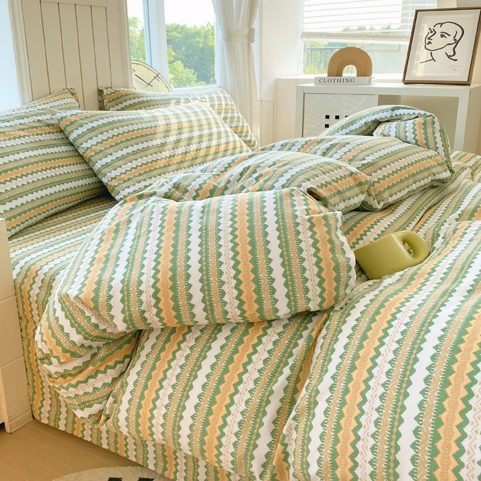 91家纺网 家纺一手货源 找家纺 春皖家纺 2025新款原棉磨毛四件套-风格一 拿坡里