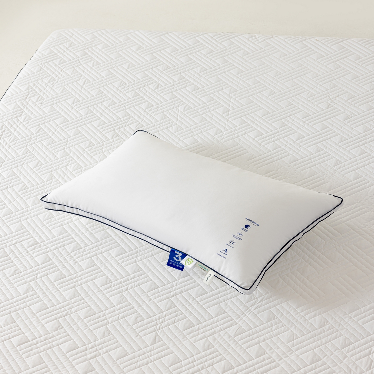 91家纺网 家纺一手货源 找家纺 （总）CINNY馨宜 MOS低致敏三防全棉抗菌防螨枕芯（军工级防水透湿面料）枕头