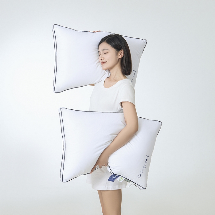 91家纺网 家纺一手货源 找家纺 （总）CINNY馨宜 MOS低致敏三防全棉抗菌防螨枕芯（军工级防水透湿面料）枕头