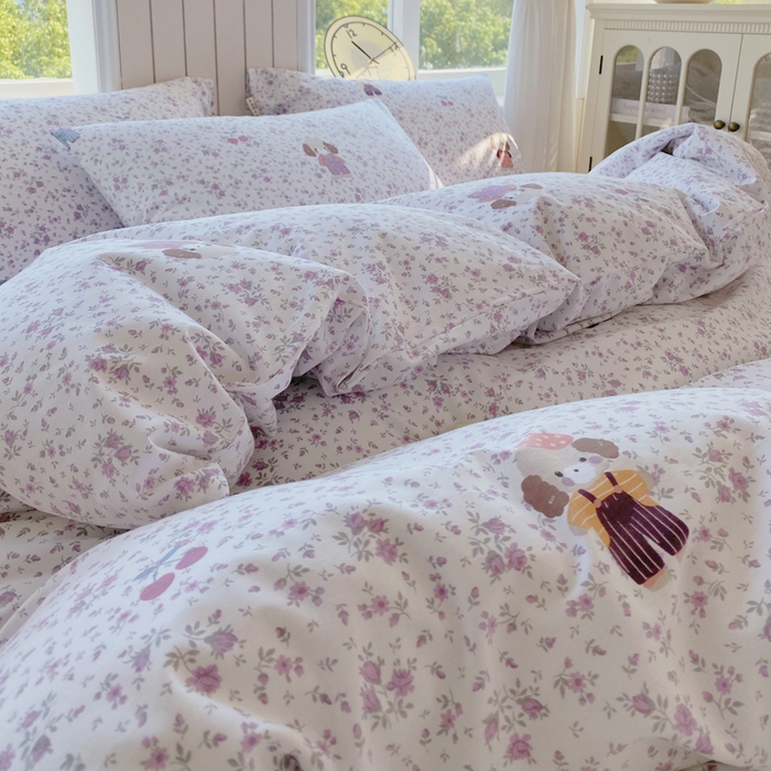 91家纺网 家纺一手货源 找家纺 春皖家纺 2025新款原棉磨毛四件套-风格一 旺财