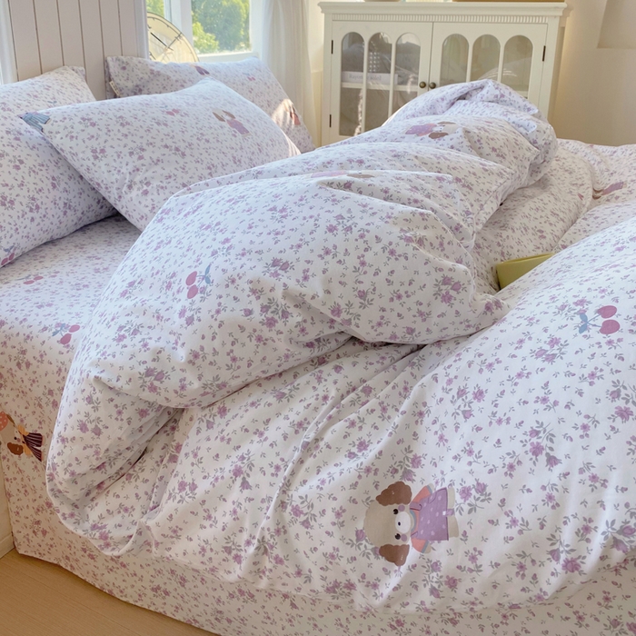 91家纺网 家纺一手货源 找家纺 春皖家纺 2025新款原棉磨毛四件套-风格一 旺财