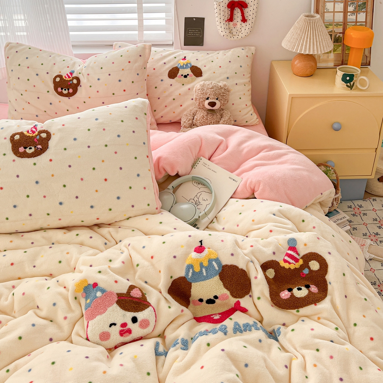 91家纺网 家纺一手货源 找家纺 （总）仟网汇 2025新款卡通毛巾绣四件套