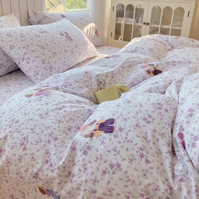 91家纺网 家纺一手货源 找家纺 春皖家纺 2025新款原棉磨毛四件套-风格一 旺财