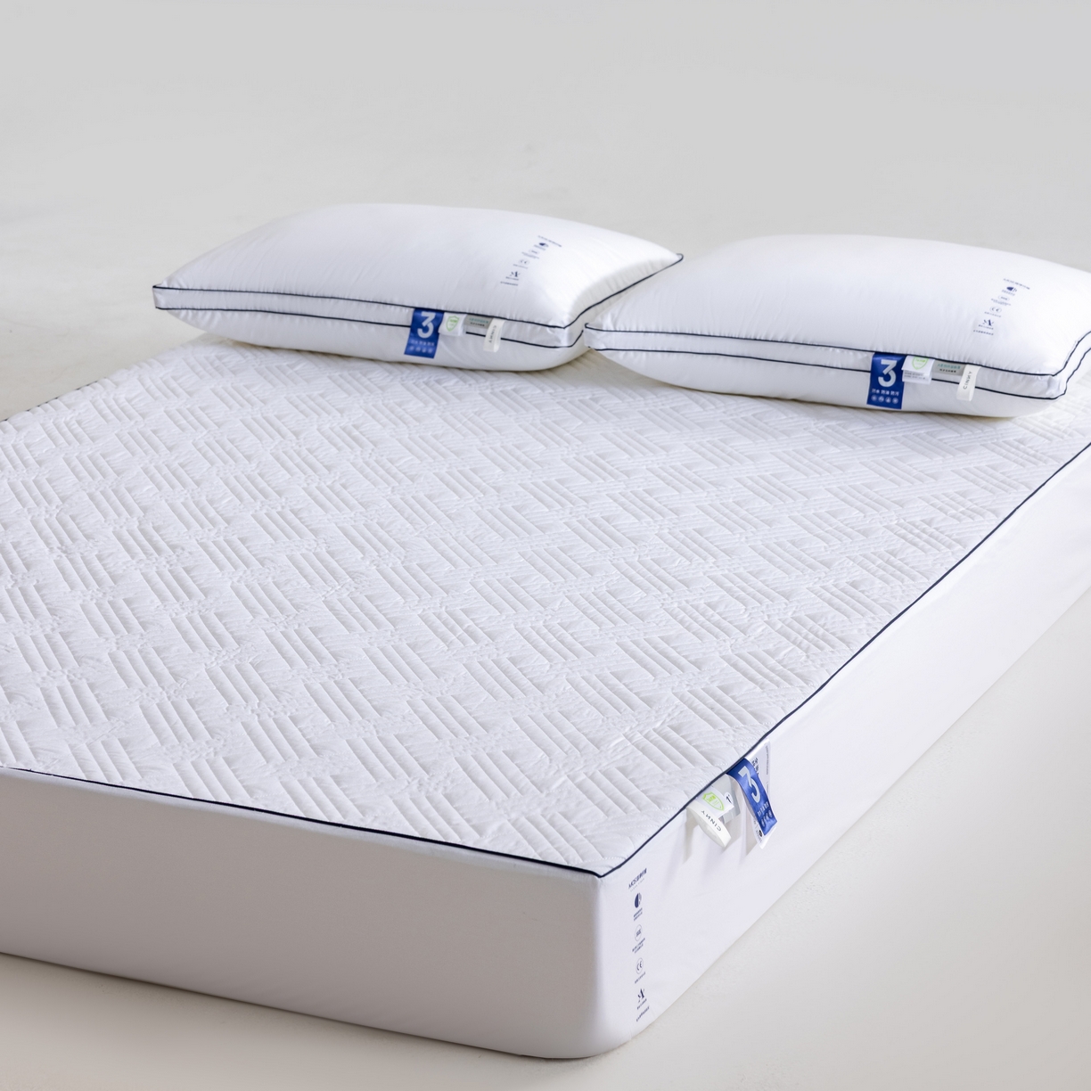 91家纺网 家纺一手货源 找家纺 （总）CINNY馨宜 2025新款MOS低致敏三防抗菌防螨全棉抗菌床笠 三防床笠 全棉床笠