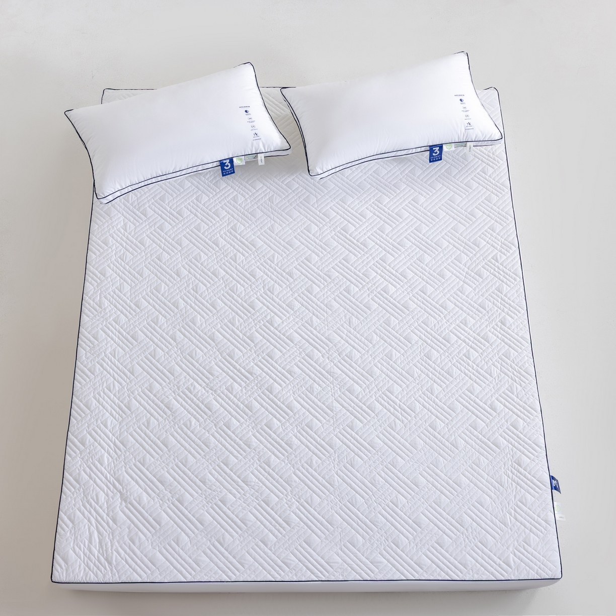 91家纺网 家纺一手货源 找家纺 （总）CINNY馨宜 2025新款MOS低致敏三防抗菌防螨全棉抗菌床笠 三防床笠 全棉床笠