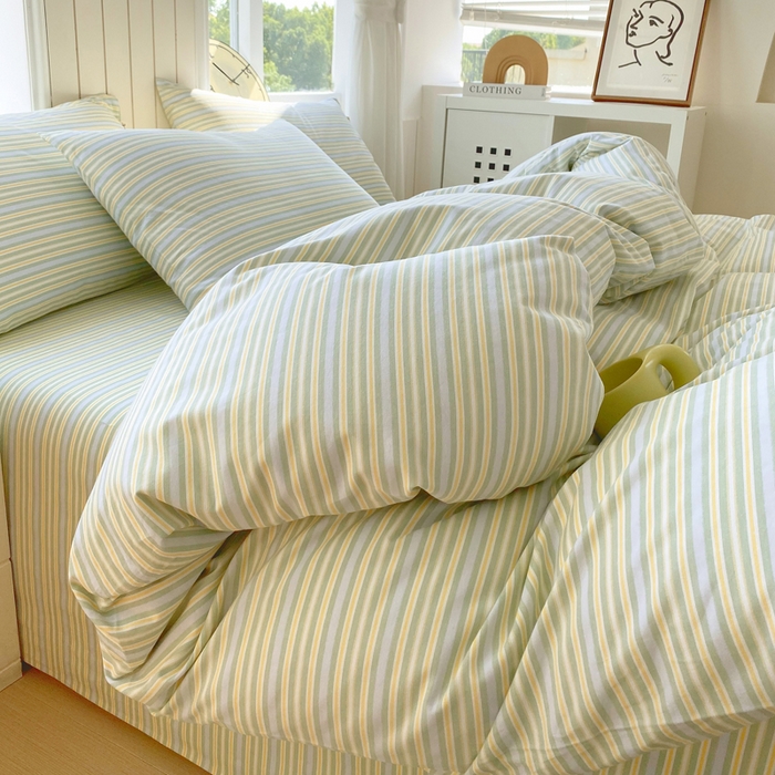 91家纺网 家纺一手货源 找家纺 春皖家纺 2025新款原棉磨毛四件套-风格一 云水间