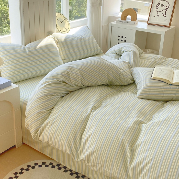 91家纺网 家纺一手货源 找家纺 春皖家纺 2025新款原棉磨毛四件套-风格一 云水间