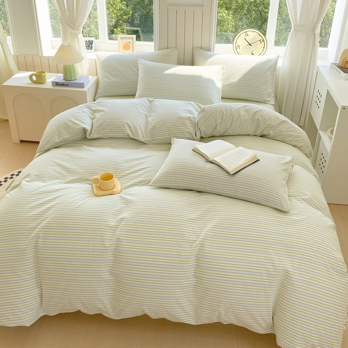 91家纺网 家纺一手货源 找家纺 春皖家纺 2025新款原棉磨毛四件套-风格一 云水间