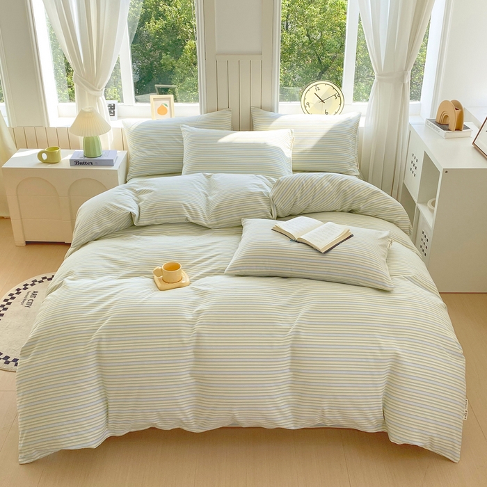 91家纺网 家纺一手货源 找家纺 春皖家纺 2025新款原棉磨毛四件套-风格一 云水间