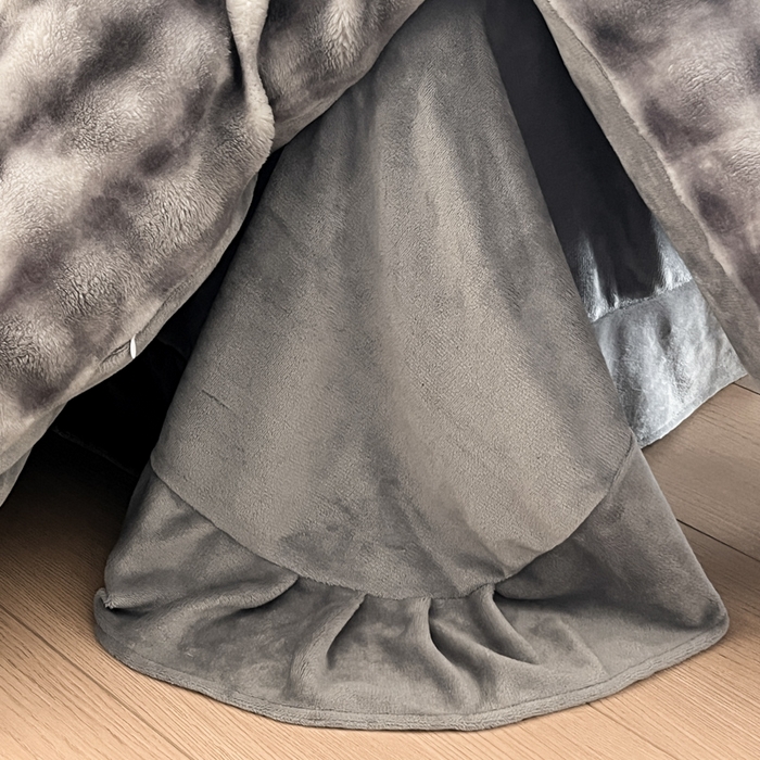 91家纺网 家纺一手货源 找家纺 绘萱家居 2025新款仿兔绒牛奶绒四件套兔毛兔兔绒-渐变彩泡泡 渐变彩泡泡-灰