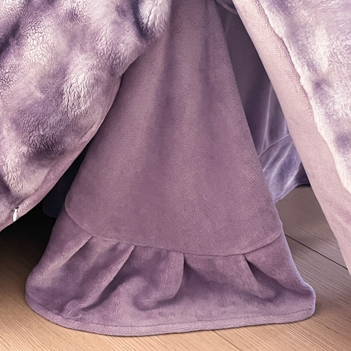 91家纺网 家纺一手货源 找家纺 绘萱家居 2025新款仿兔绒牛奶绒四件套兔毛兔兔绒-渐变彩泡泡 渐变彩泡泡-紫