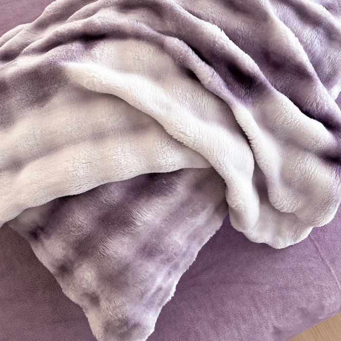 91家纺网 家纺一手货源 找家纺 绘萱家居 2025新款仿兔绒牛奶绒四件套兔毛兔兔绒-渐变彩泡泡 渐变彩泡泡-紫