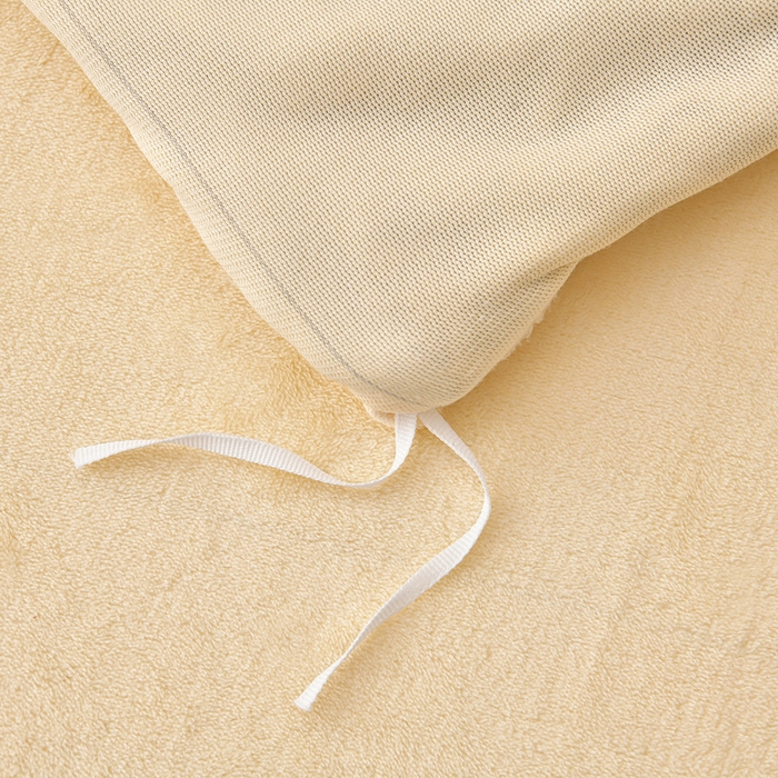 91家纺网 家纺一手货源 找家纺 梦之星 2025新款9斤毛巾绣韩式花边牛奶绒四件套 蝴蝶结-淡黄