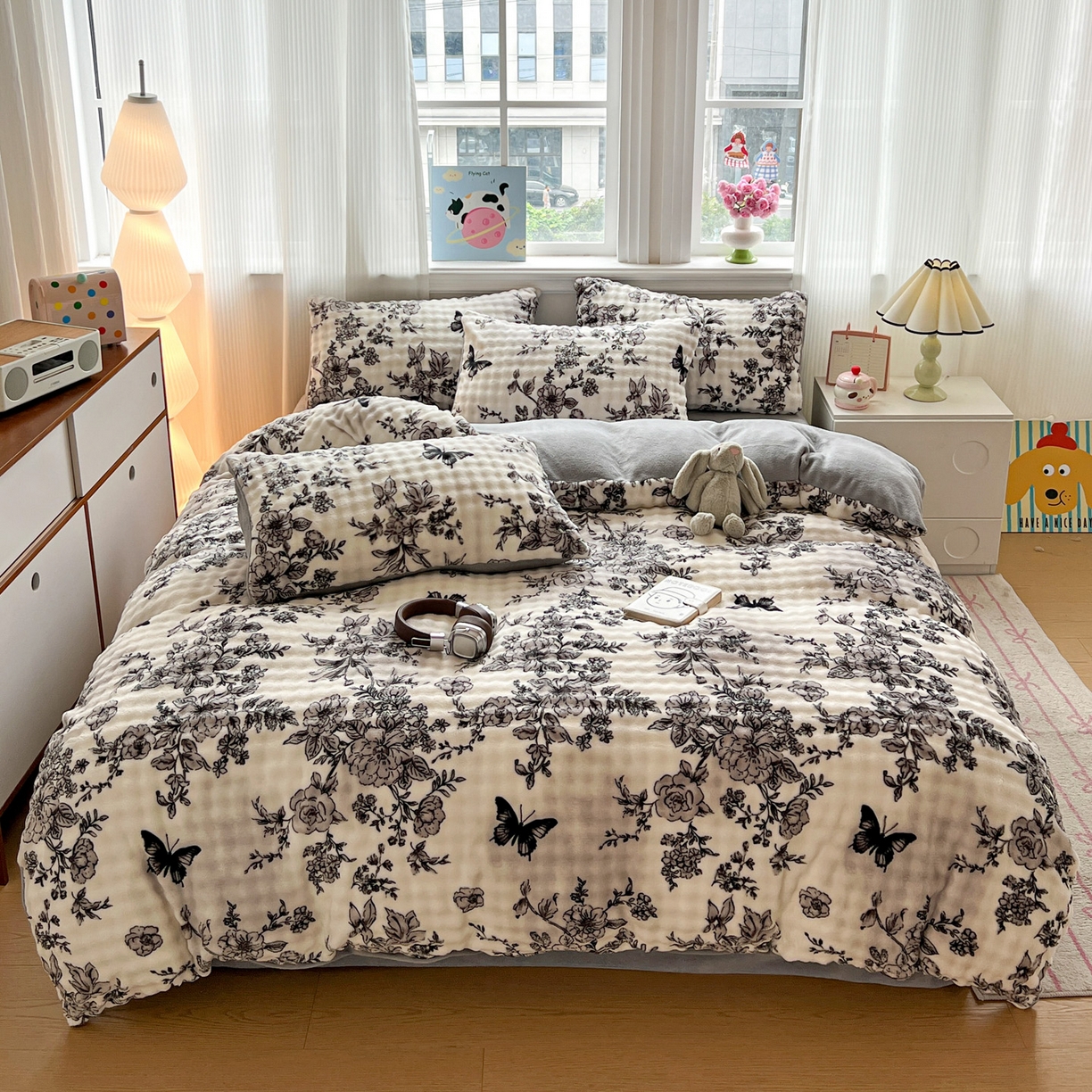 91家纺网 家纺一手货源 找家纺 （总）仟网汇 2025新款泡泡绒牛奶绒四件套