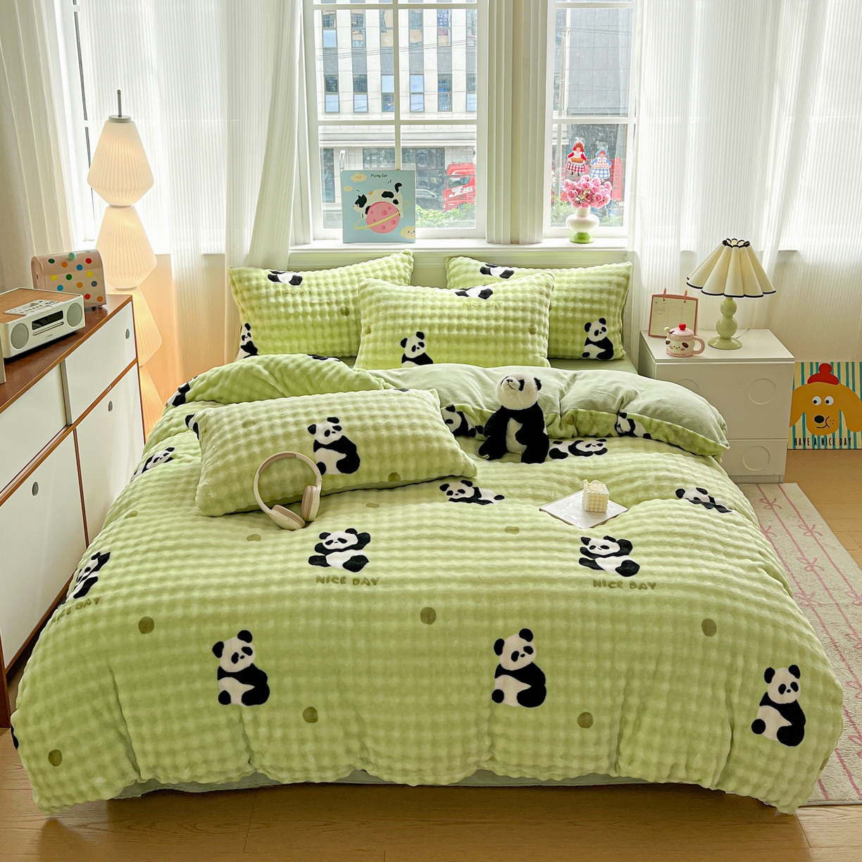 91家纺网 家纺一手货源 找家纺 （总）仟网汇 2025新款泡泡绒牛奶绒四件套