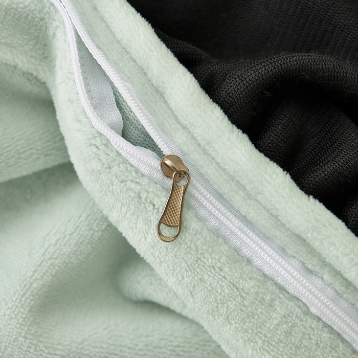 91家纺网 家纺一手货源 找家纺 梦之星 2025新款9斤毛巾绣韩式花边牛奶绒四件套 蝴蝶结-淡绿