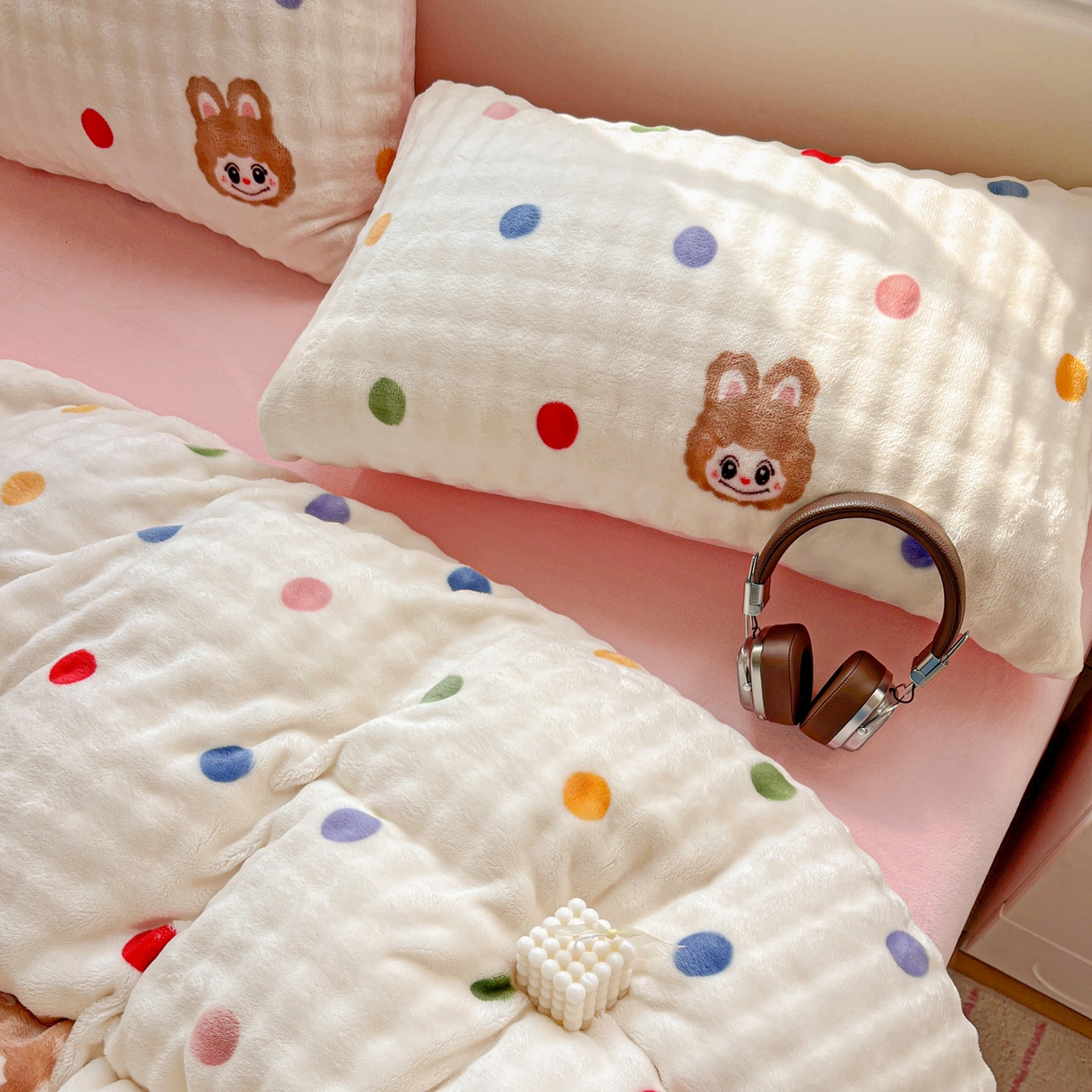 91家纺网 家纺一手货源 找家纺 仟网汇 2025新款泡泡绒牛奶绒四件套 布布