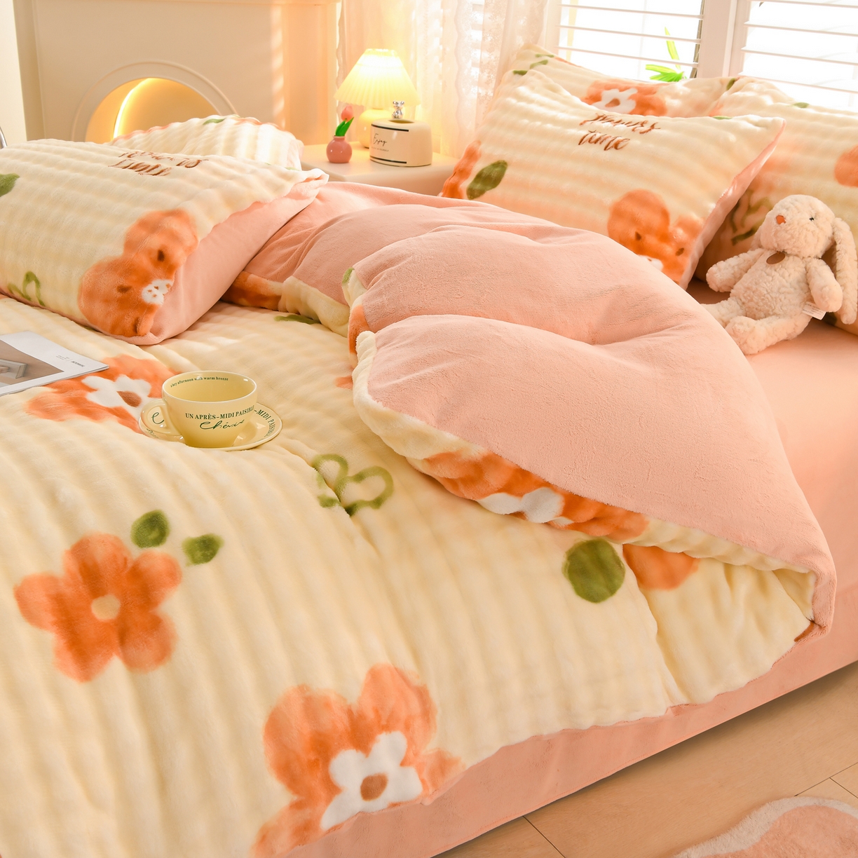 91家纺网 家纺一手货源 找家纺 （总）斯尔顿 2025新款8斤加厚全消光牛奶绒四件套兔毛绒法莱绒床上用品冬季保暖法兰绒