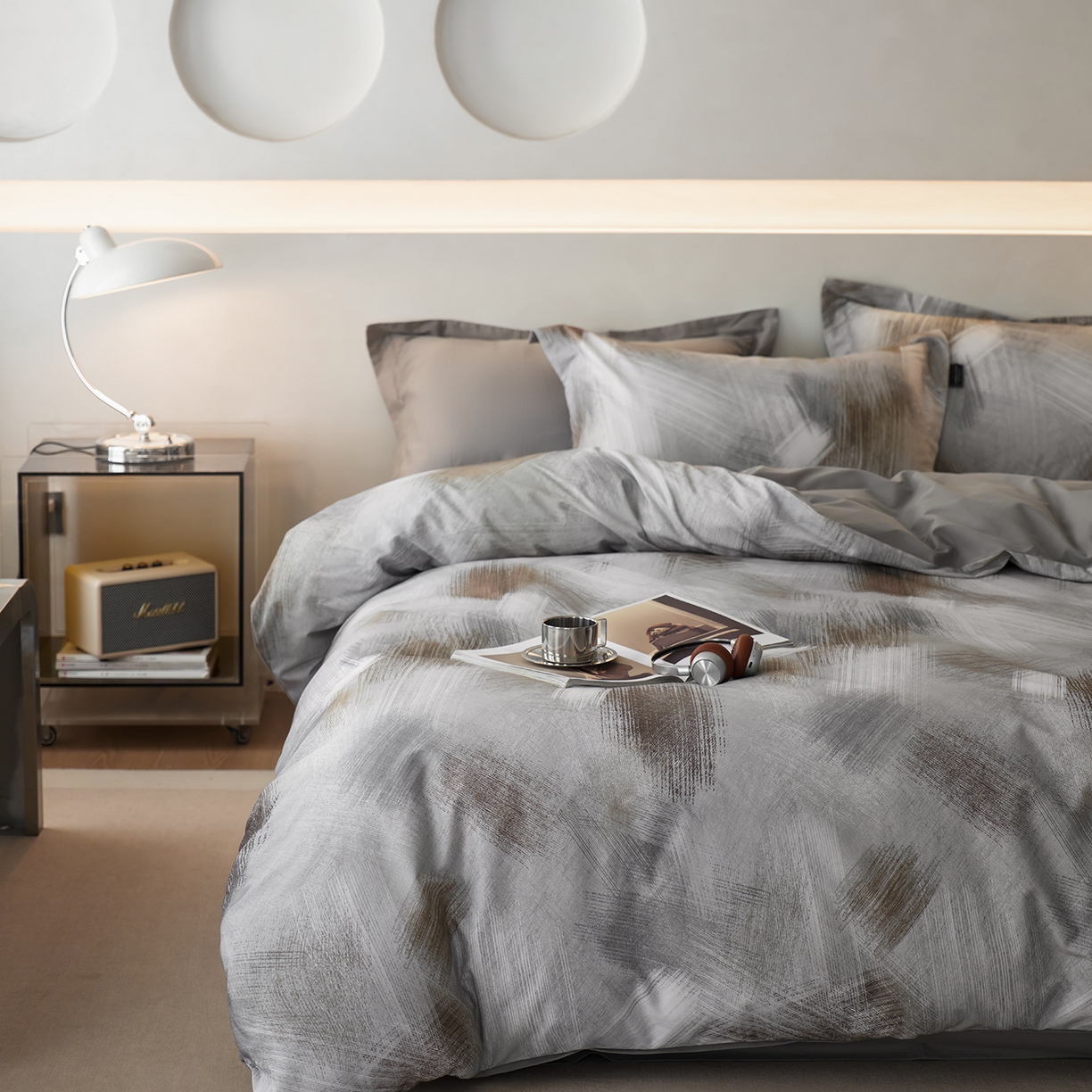 91家纺网 家纺一手货源 找家纺 （总）三味舒屋 2025新款50支全棉印花磨毛四件套-旷野系列 券后（包含优惠券后）不低于289/309元