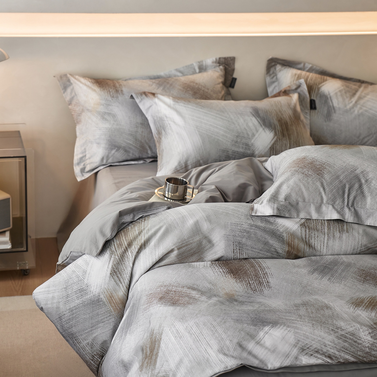 （总）三味舒屋 2025新款50支全棉印花磨毛四件套-旷野系列 券后（包含优惠券后）不低于289/309元