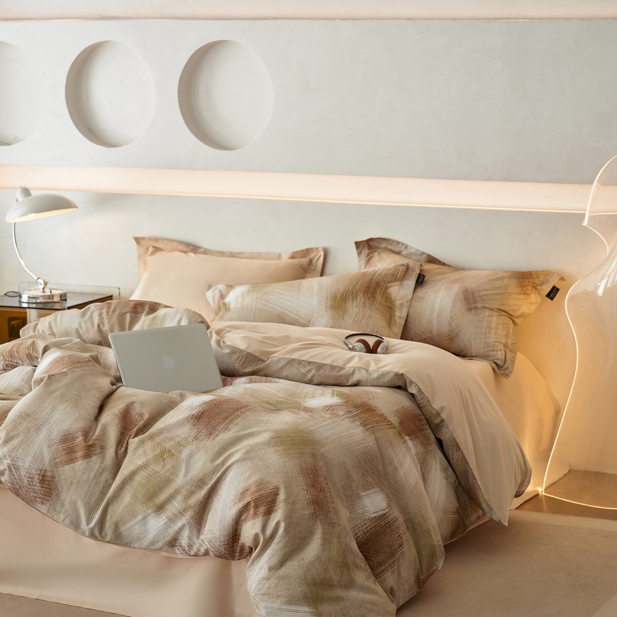 91家纺网 家纺一手货源 找家纺 三味舒屋 2025新款50支全棉印花磨毛四件套-旷野系列 旷野米