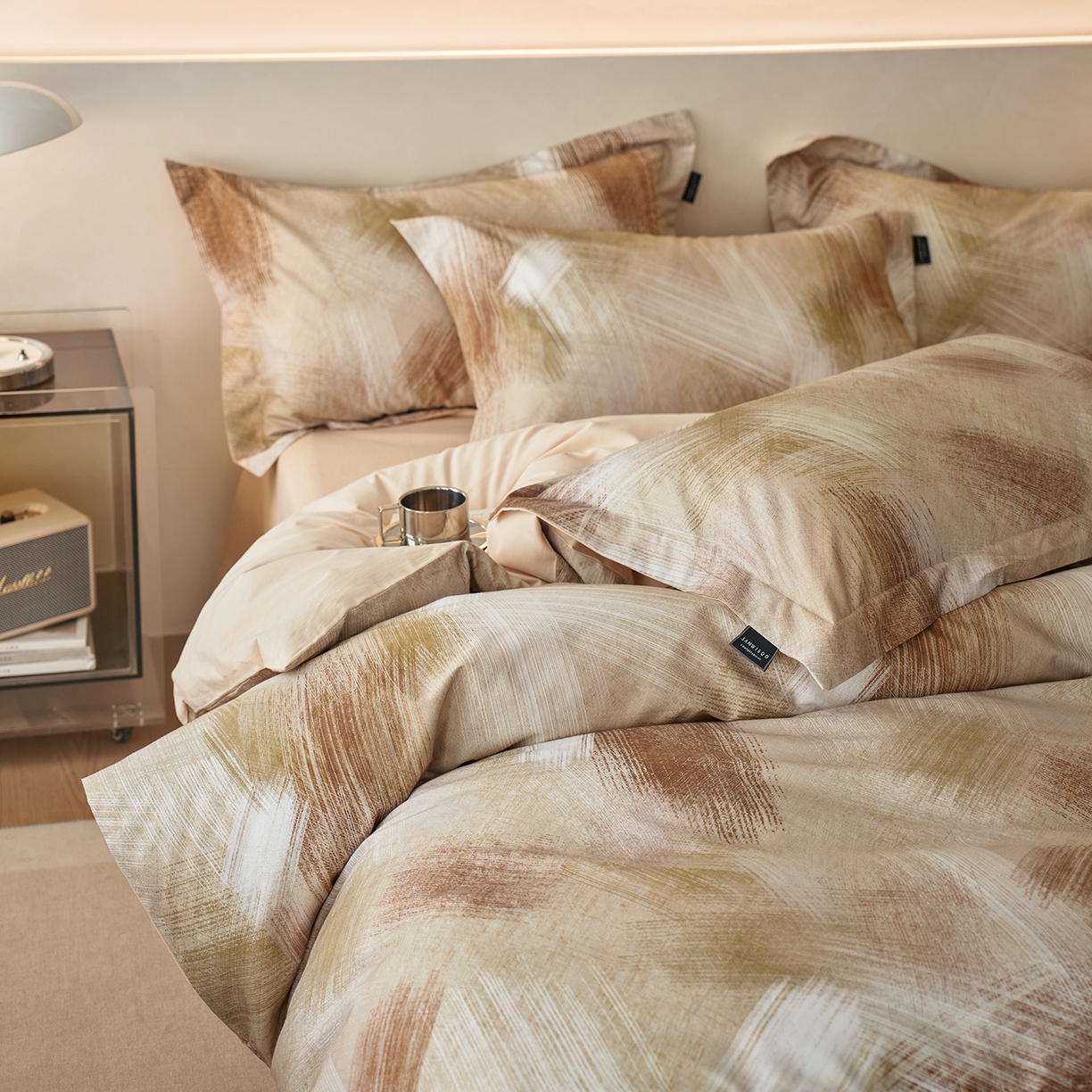 三味舒屋 2025新款50支全棉印花磨毛四件套-旷野系列 旷野米